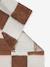 Tiles rectangular rug brown 