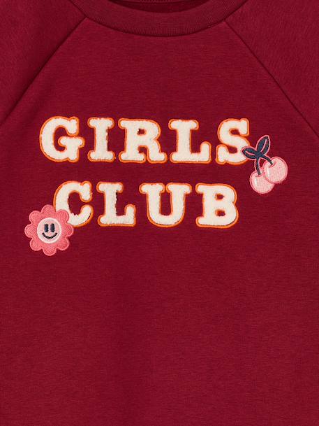 Sweatshirt dress for girls red 