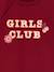 Sweatshirt dress for girls red 
