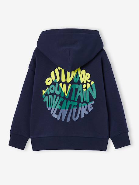 Hooded sweatshirt for boys marl red+navy blue 