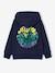 Hooded sweatshirt for boys marl red+navy blue 