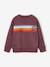 Crew neck sweatshirt for boys marl white+mauve 