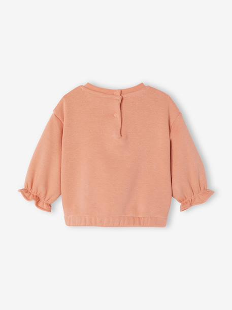 Long-sleeved sweatshirt for baby girls apricot 