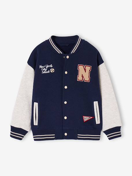 Teddy sweatshirt for boys fir green+navy blue 