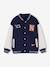 Teddy sweatshirt for boys fir green+navy blue 