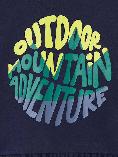 Hooded sweatshirt for boys marl red+navy blue 