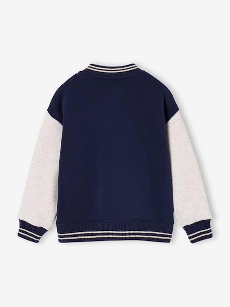 Teddy sweatshirt for boys fir green+navy blue 