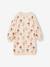 Short sweatshirt dress for girls ecru+olive 
