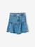 Frilled denim skirt for girls denim blue 