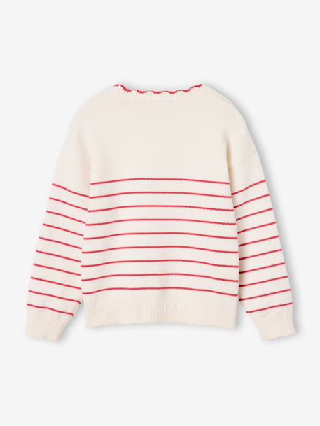 Long-sleeved jumper for girls navy blue+raspberry pink+rose 