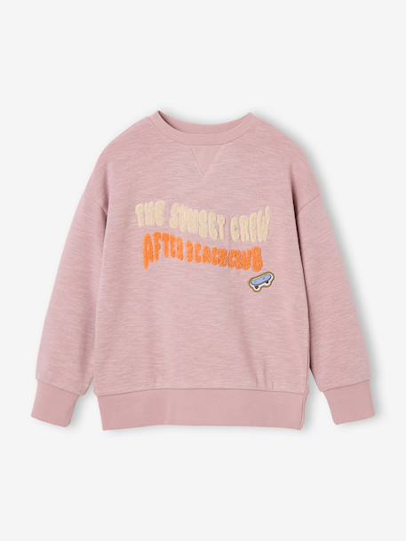 Crewneck sweatshirt for boys pale pink 