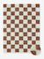 Tiles rectangular rug brown 
