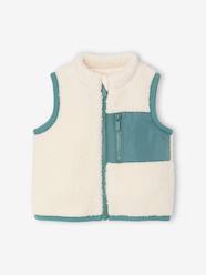 Baby-Sherpa sleeveless cardigan for babies