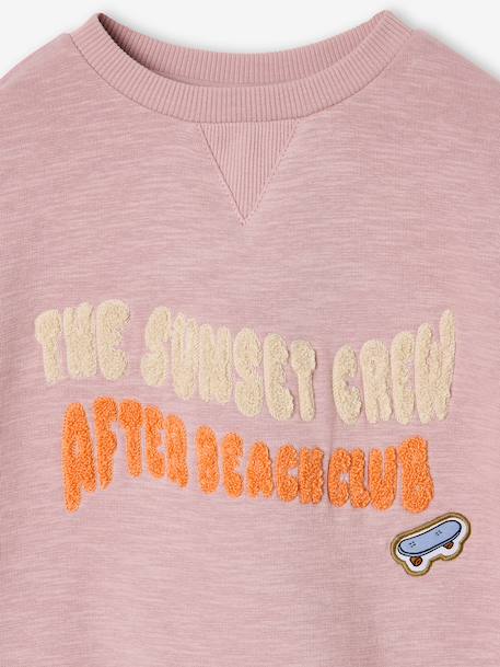 Crewneck sweatshirt for boys pale pink 