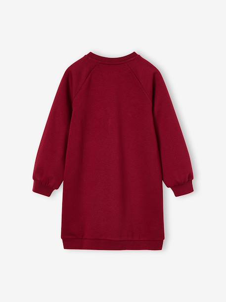 Sweatshirt dress for girls red 