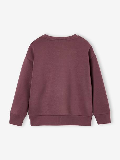 Crew neck sweatshirt for boys marl white+mauve 