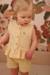 Set of top and short pale yellow 