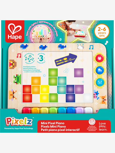 Little interactive pixel piano red 