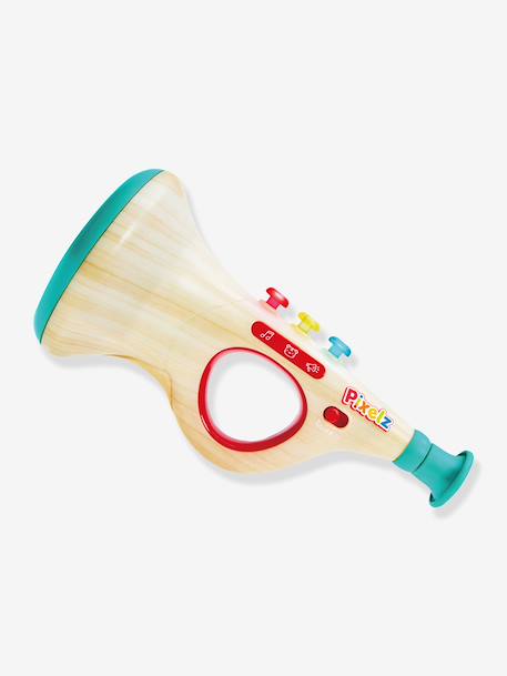 Interactive pixel trumpet turquoise 