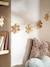 Rattan flower garland beige 