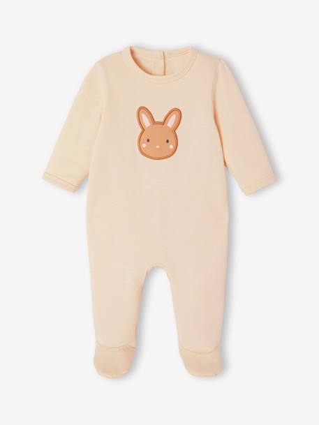 Pack of 2 sleepsuits for baby ecru 