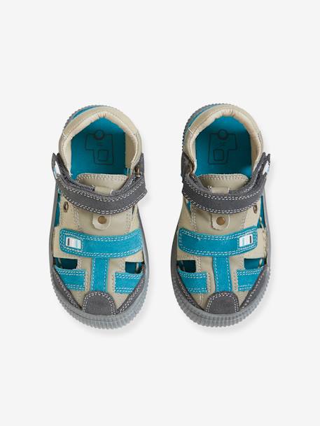 Touch-Fastening Sandals for Boys, Designed for Autonomy Light Grey 