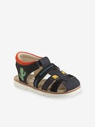 Touch Fastening Leather Sandals for Boys