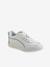Leather Trainers, with Pineapple, for Girls White 