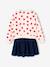 2-in-1-Effect Dress in Dual Fabric anthracite+navy blue+red 