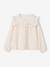 Long-sleeved shirt for girls rosy+slate blue+vanilla 