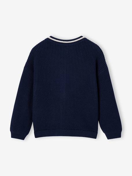 Knit cardigan for girls navy blue 