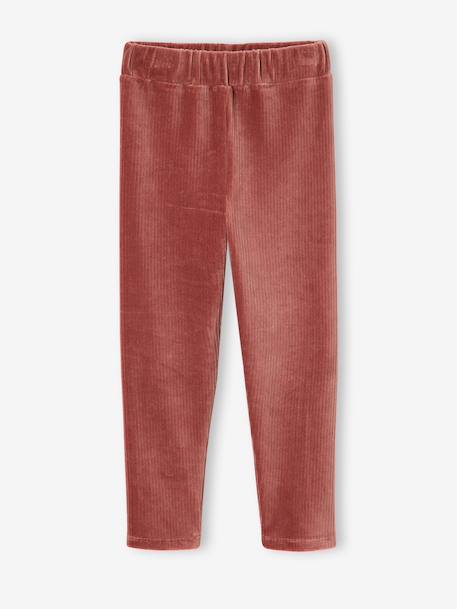 Leggings for girls anthracite+dusky pink 