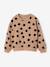 Round-neck sweatshirt for girls ecru+ivory+pale pink+taupe 