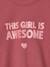 Sweatshirt with round neck for girls mauve+pale pink 