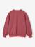 Sweatshirt with round neck for girls mauve+pale pink 