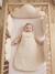 Customisable organic muslin sleeveless baby sleeping bag IN THE CLOUDS ecru 