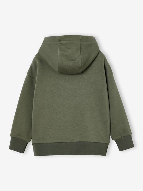 Hoodie with Motif on Chest for Boys, Basics orange+sage green 