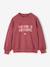Sweatshirt with round neck for girls mauve+pale pink 