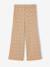 Wide-Leg Fleece Leggings for Girls navy blue+printed brown+vanilla 