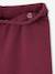 Girls' wide leggings lined with fleece knit emerald green+navy blue+plum 