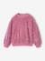 Sequinned Sweatshirt for Girls mauve+turquoise 