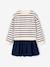 2-in-1-Effect Dress in Dual Fabric anthracite+navy blue 