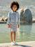 Denim Jacket for Girls light blue+medium blue 