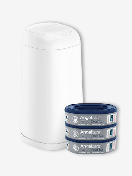 Nappy Bin Starter Pack + 3 Dress Up ANGELCARE Refills white 