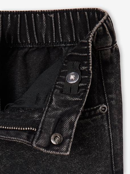 Loose-fit jeans for boys black+double stone 