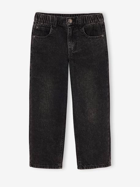 Loose-fit jeans for boys black+double stone 