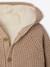 Baby hooded knitted cardigan marl beige 