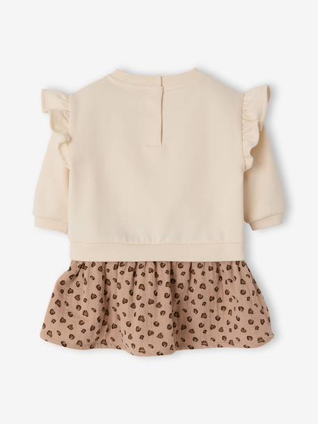 Long-sleeved dress for baby girls vanilla 