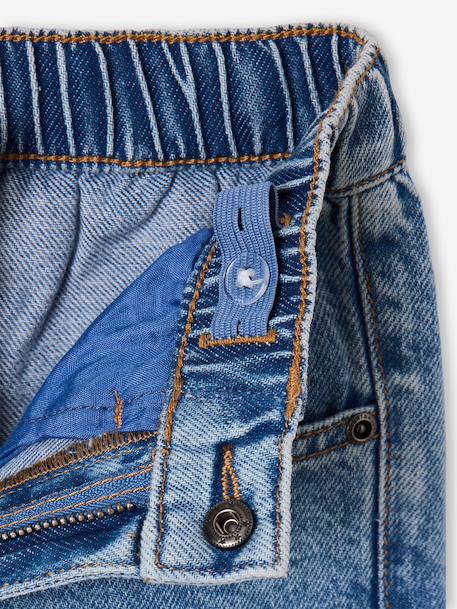 Loose-fit jeans for boys black+double stone 