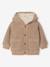 Baby hooded knitted cardigan marl beige 